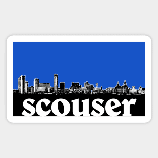 Scouser / Liverpool Blue Skyline Design Magnet